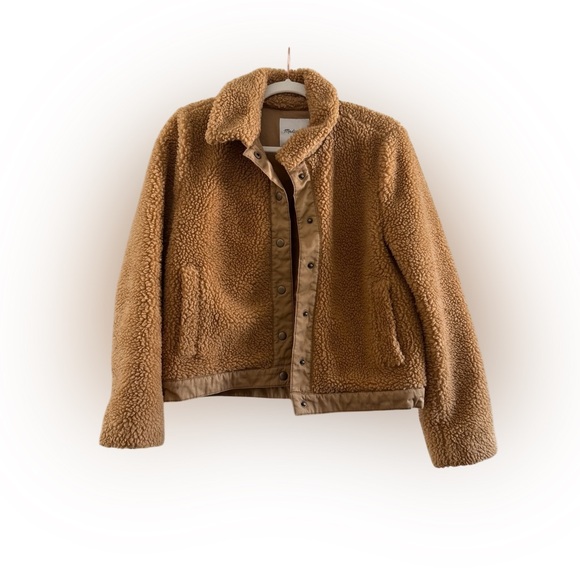 Madewell Jackets & Blazers - Madewell Portland Faux-Sherpa Jacket — Tan / Camel — Size M